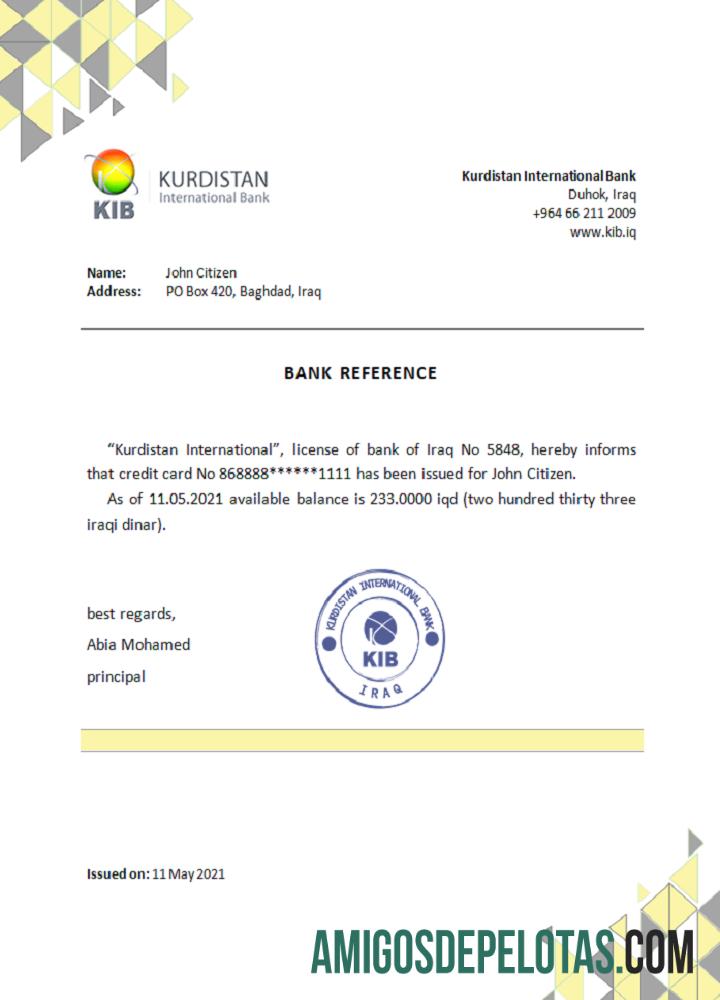 Referência Internacional do Curdistão Iraque baixar para verificação